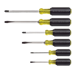 Klein Tools 85074 Screwdriver Set, Slotted and Phillips, 6-Piece