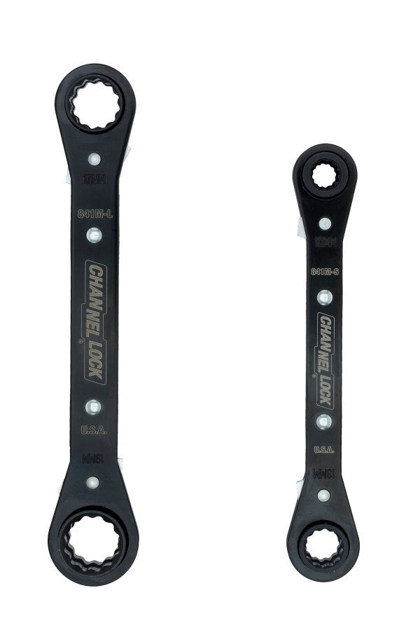 Channel Lock 841M 2pc Metric Ratcheting Combination Wrench Set
