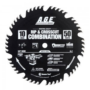 Amana Tool MD10-500R Carbide Tipped Combination ArmorMax® Coated 10 Inch Dia x 50T, 4+1, 15 Deg, 5/8 Bore Circular Saw Blade