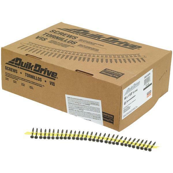 Simpson Strong-Tie DWC158PS #6 x 1-5/8 in. #2 Phillips, Bugle-Head, DWC Collated Drywall Screw (2500-Pack)