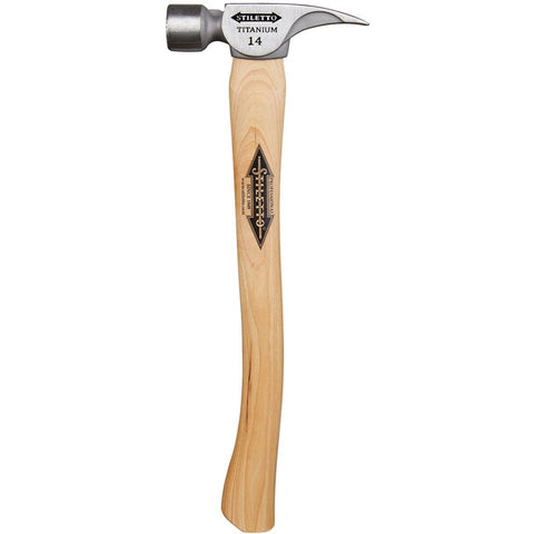 Stiletto TI14MC 14 oz Titanium Milled Face Hammer with 18-in. Curved Hickory Handle